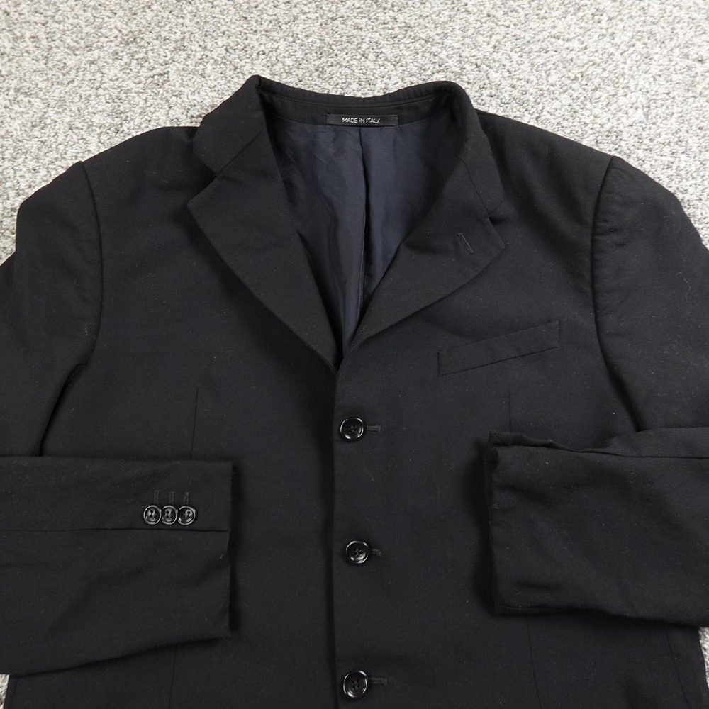 Armani Collezioni Blazer Mens 42 Black Wool Sport Coat Suit Top Jacket‎ Italy